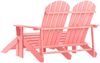 vidaXL Adirondack-Gartenbank 2-Sitzer mit Fußteil Tannenholz Rosa 315917 Bild 4
