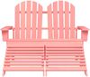 vidaXL Adirondack-Gartenbank 2-Sitzer mit Fußteil Tannenholz Rosa 315917 Bild 2