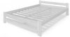 Home Collective Holzbett mit Lattenrost Modern Bett Kiefer Bettgestell Massivholzbett Klassisch (90x200, 120x200, 140x200, 160x200 cm), Doppelbett, Skandi Boho Landhaus Kopfteil flach 120x200 cm weiß Bild 3