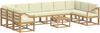 vidaXL Outdoor-Sofagarnitur mit Kissen 11 pcs Weiß und Creme 3388339 Bild 2