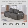 Flieks Modulares Cordsofa für 2 Personen, mit 2 Rückenkissen, inkl. Getränkehalter & Seitentasche, frei kombinierbar, Dunkelgrau Bild 5