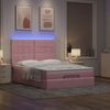 vidaXL Ottoman-Bett mit Matratzen & LEDs Rosa 140x190 cm Samt 3314323 Bild 3