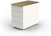 Anstellcontainer, 43x80x72-76 cm, abschließbar, Weiß / Anthrazit Bild 3