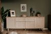 Finori Bali 51B Sideboard, Dekor Sonoma Eiche / Dekor Rafia Motivdruck| Sideboard für Wohnzimmer | Maß: B x H x T ca. 180 x 71 x 40 cm | Sideboard mit 4 Rahmentüren, 2 Einlegeböden und 2 Schubkästen Bild 2