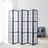 6fach Paravents Paravent Raumteiler Shoji schwarz Bild 2