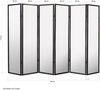 6fach Paravents Paravent Raumteiler Shoji schwarz Bild 5