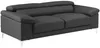 Vente-unique - Ledersofa 3-Sitzer - Anthrazit - SOLANGE Bild 4