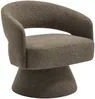 Vente-unique - FEDOTE Sessel Stoff Schokoladenbraun - B 68 cm x H 72 cm x L 71 cm Bild 2