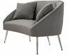 Dmora 2-Sitzer festes Sofa Pittari, lineares Sofa, Sofa für Wohnzimmer, Lineare Stoffstruktur, 137x69 h79 cm, Grau und Silber Bild 5