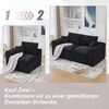 LVHOM Modulares Eckteil 1 St, Eckmodul mit Kissen, 1-Sitzer-Sofa aus Cordstoff, Frei kombinierbar, 101x102x84 cm Bild 3