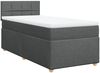vidaXL Boxspringbett mit Matratze Dunkelgrau 100x200 cm Stoff 3288892 Bild 3