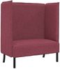 vidaXL Hoher Rücken Sofa 101cm Weinrot Stoff 42010835 Bild 2