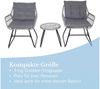 SVITA Balkonset AMALFI, Rattan, Outdoor, Sitzgruppe, Hellgrau Bild 3