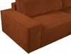 Vente-unique - AMELIA Sofa SamtStoff Rot - B 102 cm x H 85 cm x L 257 cm Bild 5