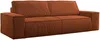 Vente-unique - AMELIA Sofa SamtStoff Rot - B 102 cm x H 85 cm x L 257 cm Bild 3