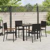 vidaXL Garten Essgruppe 5 pcs Schwarz Poly-Rattan 3365387 Bild 4