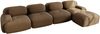 4-Sitzer Ecksofa mit 32D hochelastischer Polsterung,rutschfest mit Chaiselongue extra-breite Armlehnen frei kombinierbar ohne Montage für Büro Wohnzimmer und Heimkino,Braun, Bild 5