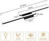 Nettlife LED Deckenleuchte warmweiß Schwarz 3000K Modern Kristall 12W Metall Deckenlampe 61.5CM, LED fest integriert, Warmweiß, für Flur Wohnzimmer und Esszimmer Schlafzimmer Küche und Büro Bild 2