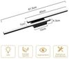 Nettlife LED Deckenleuchte warmweiß Schwarz 3000K Modern Kristall 12W Metall Deckenlampe 61.5CM, LED fest integriert, Warmweiß, für Flur Wohnzimmer und Esszimmer Schlafzimmer Küche und Büro Bild 4