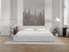 GRAINGOLD Lipari Doppelbett 180x200, Polsterbett mit Bettkasten, gepolstertes Kopfteil, Velour-Stoff, Beige Bild 3