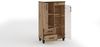 Beautysofa Hochkommode P1, mit LED-Beleuchtung, (Highboard mit 2x Schubladen, schwarze Elemente), mit 2x Türen Bild 2