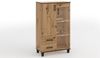 Beautysofa Hochkommode P1, mit LED-Beleuchtung, (Highboard mit 2x Schubladen, schwarze Elemente), mit 2x Türen Bild 4