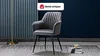 Vente-unique - ELEANA Stuhl SamtStoff Grau - B 59 cm x H 82 cm x L 58 cm Bild 1