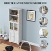 163 cm Hoher Badezimmerschrank Freistehender Vorratsschrank 60 x 30 x 163 cm Weiß Bild 1
