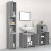 vidaXL 4-tlg. Badmöbel-Set Grau Sonoma Holzwerkstoff 3143929 Bild 3