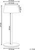 Kabellose LED Tischlampe GUDER mit Dimmer Metall Blau Bild 2