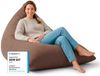 Lumaland 'Interior Line' Sitzsack, Dreieckig, Braun, 150 x 100 x 100 cm, 370 l Bild 4