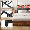 ADWOLT Stauraumbett Doppelbett Metallbett Mit LED-Beleuchtung und 4 Schubladen (Packung, 1-tlg, Jugendbett), 160x200 cm,Mit Kopfteil und Bettgestell,Kopfteil mit Lederbezug Bild 4