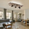 LED Deckenstrahler, Metall Holz, schwarz, 3-flammig, L 72 cm Bild 2