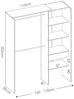 Vente-unique - Kleiderschrank Kleiderschranksystem - B. 110/160 cm - Eichefarben & Grau - LAURENT Bild 5