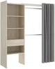 Vente-unique - Kleiderschrank Kleiderschranksystem - B. 110/160 cm - Eichefarben & Grau - LAURENT Bild 3