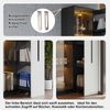 BlingBin Stauraumvitrine LED-Vitrine Multifunktionsschrank (1-St, mit warmgelben Aluminium-Lichtleisten, Soft-Close-Scharniere) Soft-Close-Scharniere, mehrfarbiger Beleuchtung & Kippschutz Bild 3