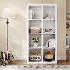 oyajia Bücherregal Bücherschrank, Würfelregal, Standregal, Standregal, Bücherschrank aus Holz mit 8 Fächer, Weiß Bild 3