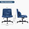 MODFU Bürostuhl für Homeoffice, höhenverstellbarer Drehstuhl ohne Armlehne (Moderner Bürostuhl Leise Rollen & Polsterkissen, eleganter Stoffbezug, 1 St), 67 x 92 x 67 cm Ideal für Arbeitszimmer, Wohnzimmer & Besprechungsbereich Bild 3