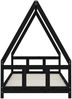 vidaXL Kinderbett Schwarz 90x190 cm Massivholz Kiefer 834464 Bild 4