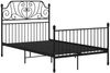 vidaXL Bettgestell Schwarz Metall und Sperrholz 120x200 cm [324847] Bild 2