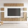 vidaXL TV-Einheiten Wandmontiert 4 pcs Artisan-Eiche Holzwerkstoff 3393392 Bild 4
