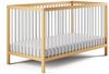 Babybett mit Matratze Kinderbett Gitterbett 60x120 & 70x140 cm höhenverstellbar & herausnehmbare Sprossen, optional mit Schublade | 70x140 cm Buchenholz Natur-weiß sehr stabil Made in Europe Bild 2