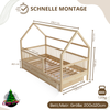 Crazy Pine 'Crazy Folly'+ Hausbett mit hohem Rausfallschutz, Holz natur, 120x200 cm, mit Schublade Bild 2
