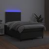 vidaXL Boxspringbett mit Matratze & LED Schwarz 120x190 cm Kunstleder 3270287 Bild 4