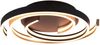 Moderne LED Deckenleuchte CAYA dimmbar über Schalter, hell Schwarz Gold Ø 50cm Bild 2