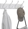 SONGMICS Wandgarderobe, Garderobenleiste, 4 Dreifach-Haken aus Metall, Hakenleiste für Kleidung, Taschen, für Flur Schlafzimmer Wohnzimmer, vormontiert, wolkenweiß LHRDE30WT Bild 5