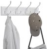 SONGMICS Wandgarderobe, Garderobenleiste, 4 Dreifach-Haken aus Metall, Hakenleiste für Kleidung, Taschen, für Flur Schlafzimmer Wohnzimmer, vormontiert, wolkenweiß LHRDE30WT Bild 4