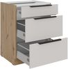 Küchen Unterschrank 60 cm Küche SOLANO Kaschmir beige matt + Eiche Artisan matt Soft-Close Küchenzeile Küchenblock Bild 2