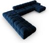 Micadoni Modulares Panorama Ecksofa Bellis 7-Sitzer Links Samt Bluvel Königsblau Bild 3