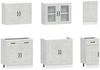 vidaXL 7-tlg. Küchenschrank-Set Kalmar Betongrau Holzwerkstoff 3314735 Bild 4